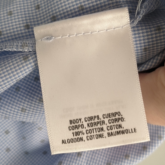 Waverly Grey Chambray Ruffle Pin Dot Berlin Blouse - Picture 4 of 6